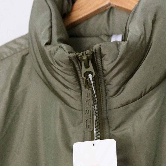 NEW Fabletics Khloe Kardashian All Weather Puffer Jacket Dark Moss Shine XXL 1X - Picture 15 of 16